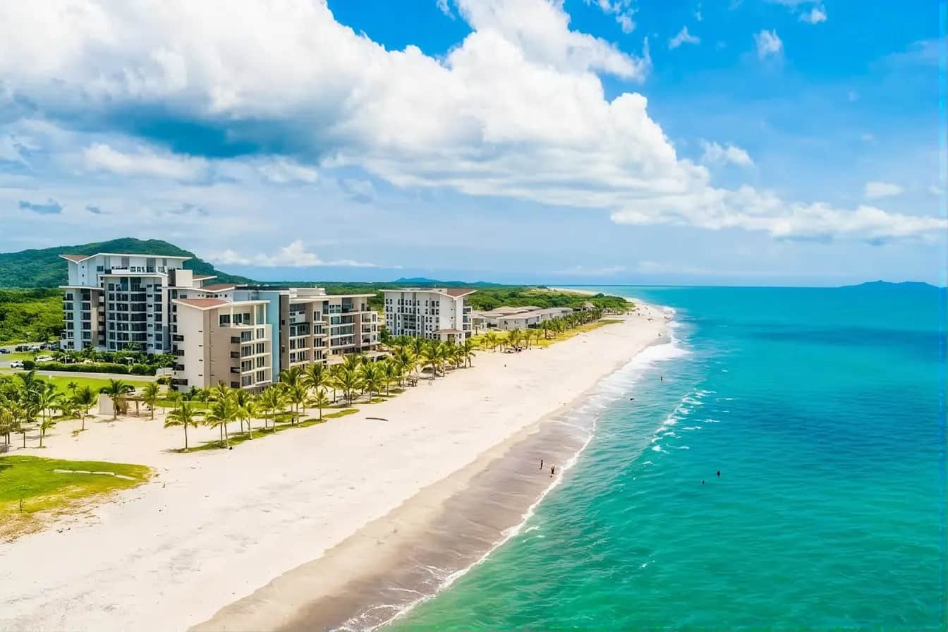 Vista aérea de la playa de Punta Chame