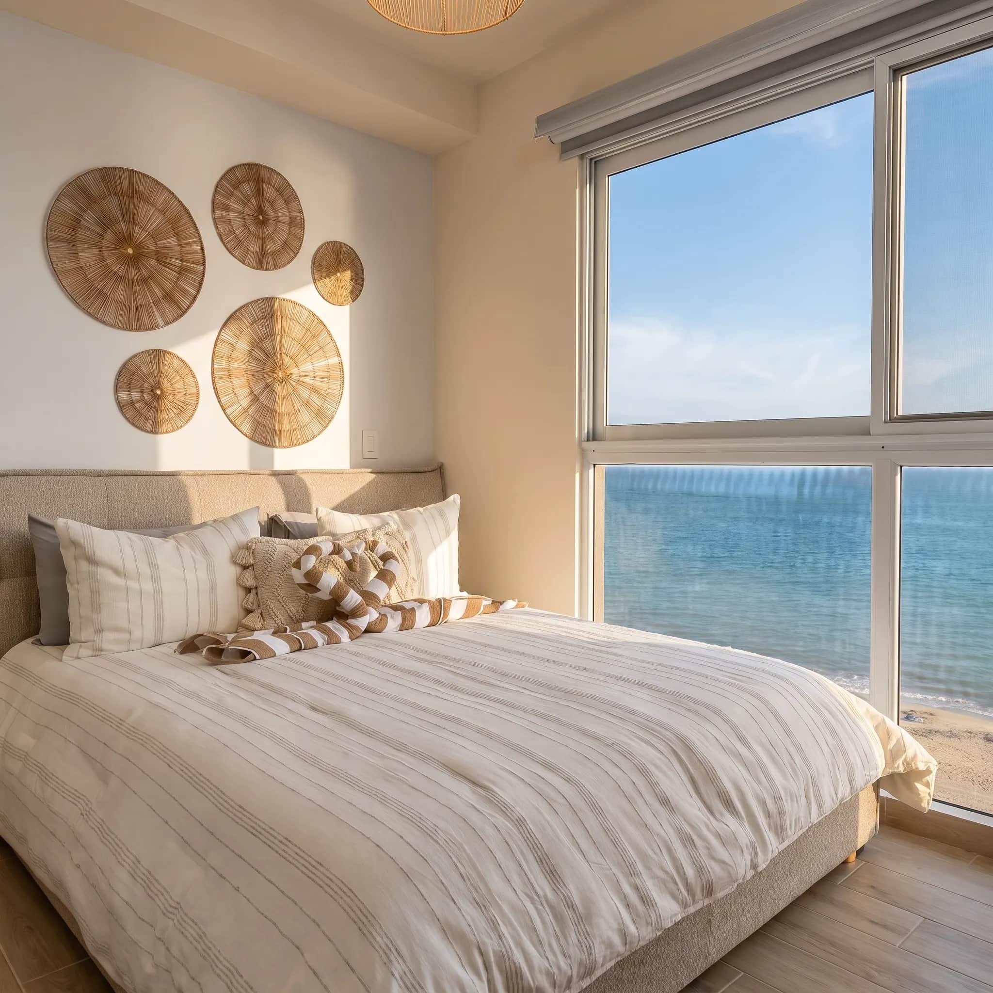 Dormitorio con vista al mar en Instagram